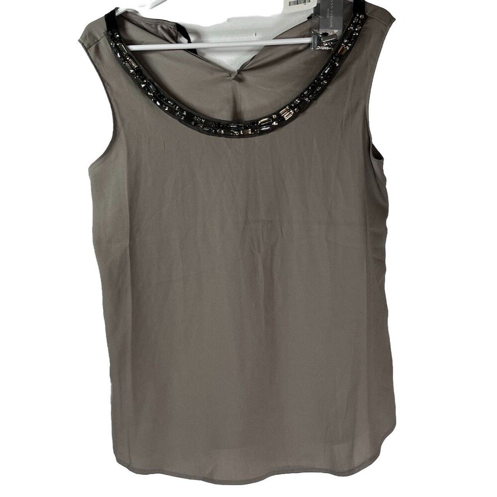 ann taylor NWT small petite top Jeweled Bling Silky Feel Small Corp Business